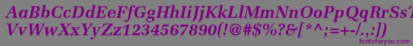 MeliorltstdBolditalic Font – Purple Fonts on Gray Background