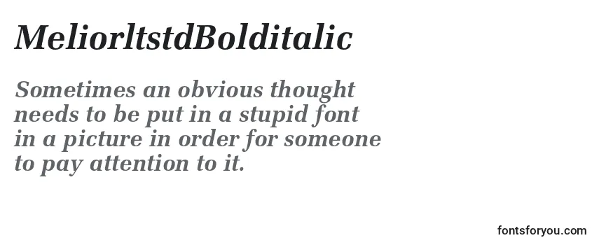 Review of the MeliorltstdBolditalic Font