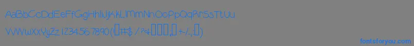 Lilguy Font – Blue Fonts on Gray Background