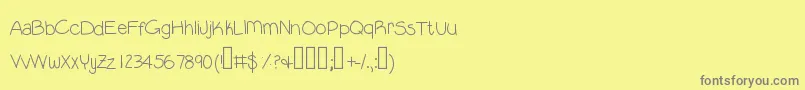 Lilguy Font – Gray Fonts on Yellow Background