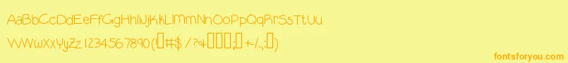 Lilguy Font – Orange Fonts on Yellow Background