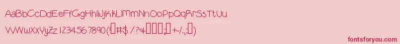 Lilguy Font – Red Fonts on Pink Background