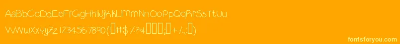 Lilguy Font – Yellow Fonts on Orange Background