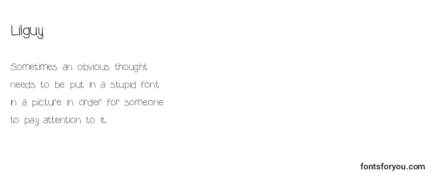 Review of the Lilguy Font