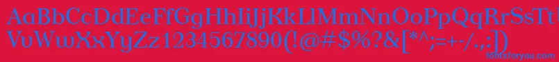 Tusardeco Font – Blue Fonts on Red Background