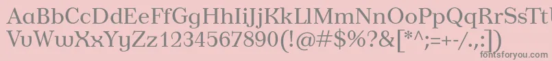 フォントTusardeco – ピンクの背景に灰色の文字