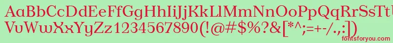 Tusardeco Font – Red Fonts on Green Background
