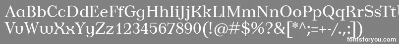 フォントTusardeco – 灰色の背景に白い文字