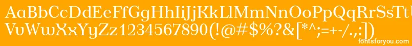 Tusardeco Font – White Fonts on Orange Background