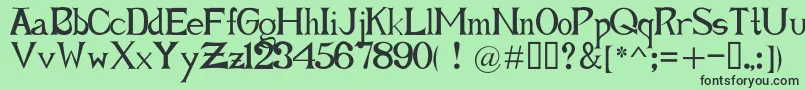ForgetmeknotRoman Font – Black Fonts on Green Background
