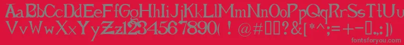 ForgetmeknotRoman Font – Gray Fonts on Red Background