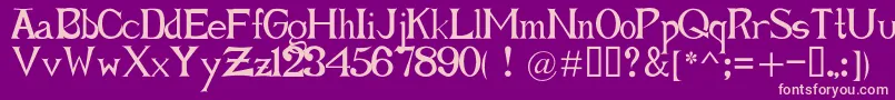 ForgetmeknotRoman Font – Pink Fonts on Purple Background