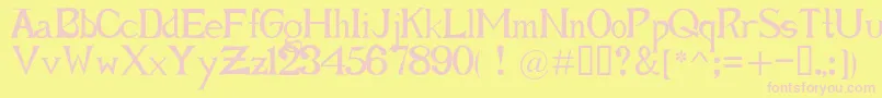 ForgetmeknotRoman Font – Pink Fonts on Yellow Background