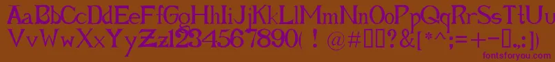 ForgetmeknotRoman Font – Purple Fonts on Brown Background