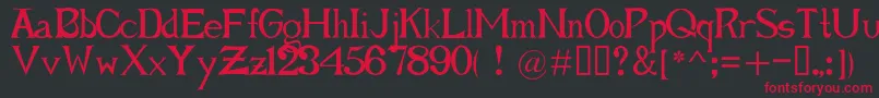 ForgetmeknotRoman Font – Red Fonts on Black Background