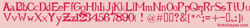 ForgetmeknotRoman Font – Red Fonts on Pink Background