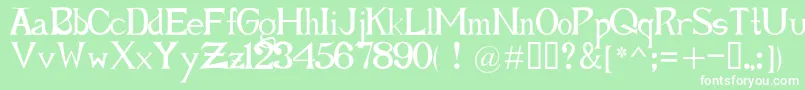フォントForgetmeknotRoman – 緑の背景に白い文字