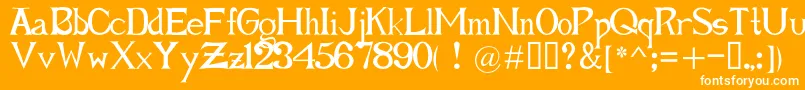 ForgetmeknotRoman Font – White Fonts on Orange Background