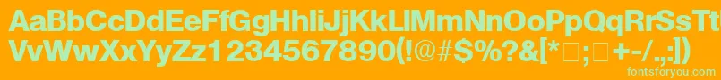 ChoqueDisplaySsi-Schriftart – Grüne Schriften auf orangefarbenem Hintergrund