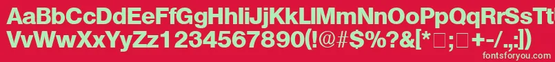 ChoqueDisplaySsi Font – Green Fonts on Red Background