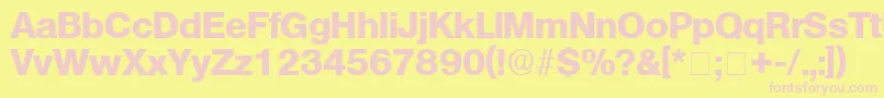 ChoqueDisplaySsi Font – Pink Fonts on Yellow Background