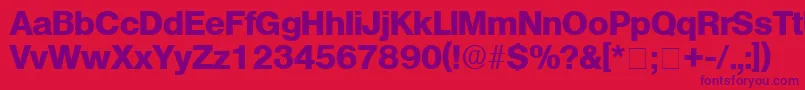 ChoqueDisplaySsi Font – Purple Fonts on Red Background