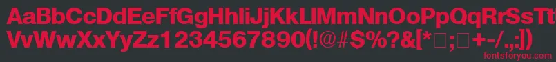 ChoqueDisplaySsi Font – Red Fonts on Black Background