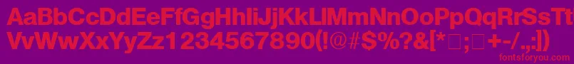 ChoqueDisplaySsi Font – Red Fonts on Purple Background
