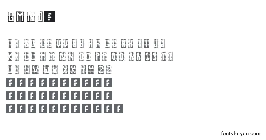 Schriftart GmNo1 – Alphabet, Zahlen, spezielle Symbole