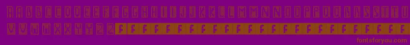 フォントGmNo1 – 紫色の背景に茶色のフォント