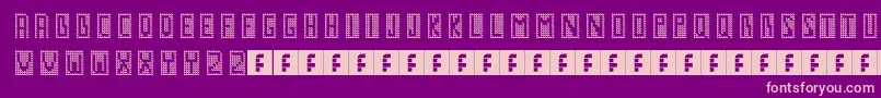 GmNo1 Font – Pink Fonts on Purple Background