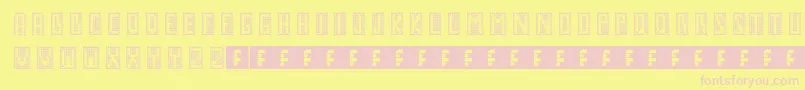 GmNo1 Font – Pink Fonts on Yellow Background