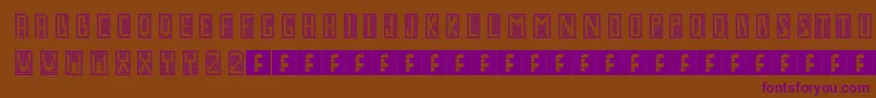 GmNo1 Font – Purple Fonts on Brown Background