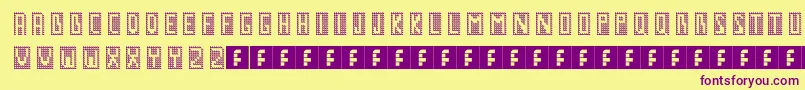 GmNo1 Font – Purple Fonts on Yellow Background
