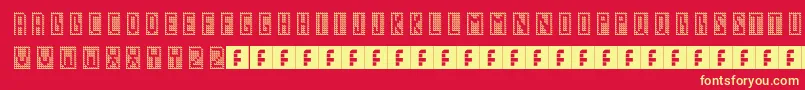 GmNo1 Font – Yellow Fonts on Red Background