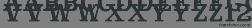 Cabbagetownsmcaps-Schriftart – Schwarze Schriften auf grauem Hintergrund