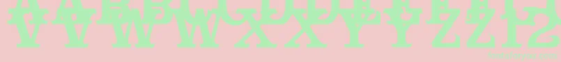 Cabbagetownsmcaps Font – Green Fonts on Pink Background