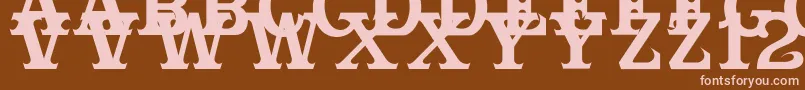 Cabbagetownsmcaps Font – Pink Fonts on Brown Background