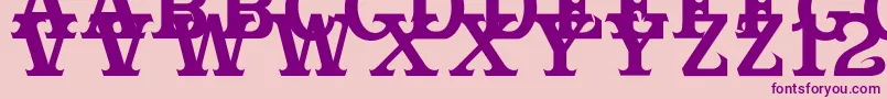 Cabbagetownsmcaps Font – Purple Fonts on Pink Background