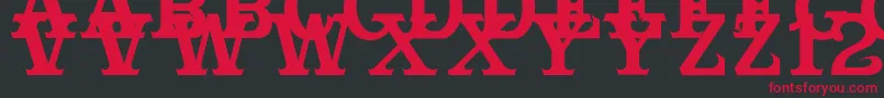 Cabbagetownsmcaps Font – Red Fonts on Black Background