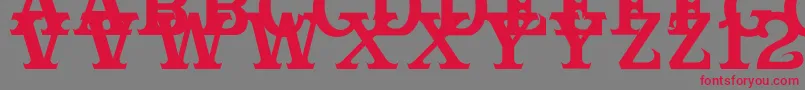 Cabbagetownsmcaps Font – Red Fonts on Gray Background