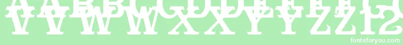 Cabbagetownsmcaps Font – White Fonts on Green Background