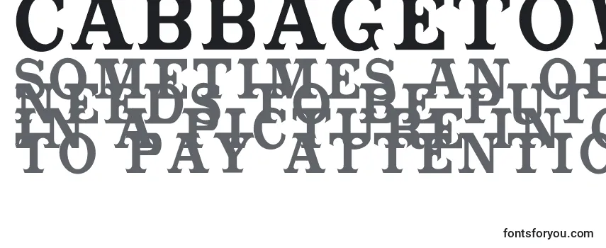 Review of the Cabbagetownsmcaps Font