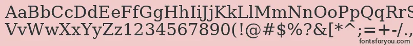 フォントAePetra – ピンクの背景に黒い文字