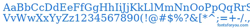Шрифт AePetra – синие шрифты на белом фоне