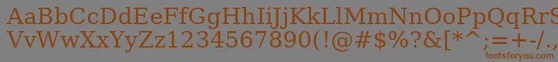 Шрифт AePetra – коричневые шрифты на сером фоне