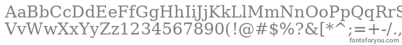 AePetra-fontti – harmaat kirjasimet valkoisella taustalla