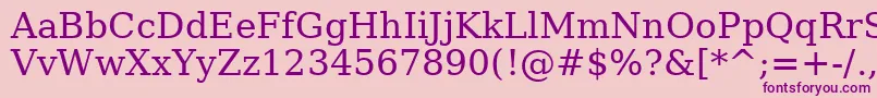 AePetra Font – Purple Fonts on Pink Background