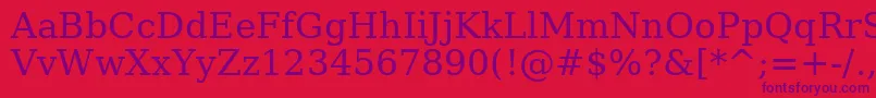 AePetra-Schriftart – Violette Schriften auf rotem Hintergrund