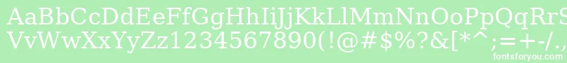 AePetra-fontti – valkoiset fontit vihreällä taustalla